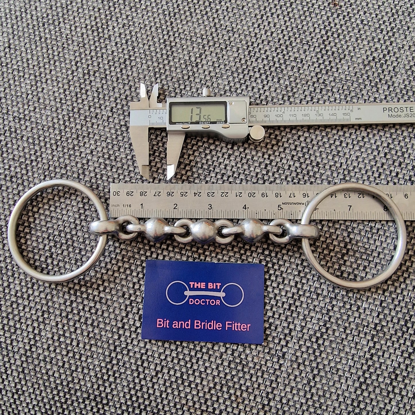 5.5" loose ring waterford snaffle bit B363