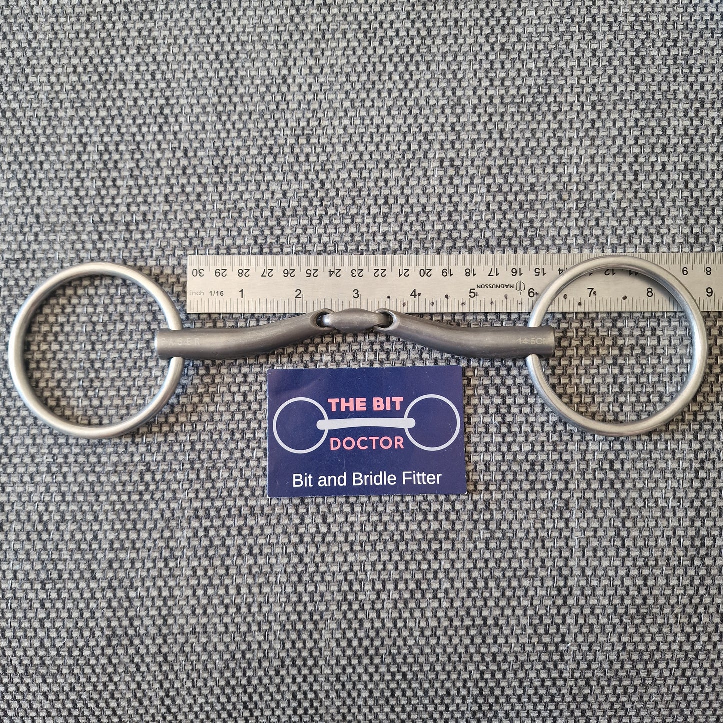 5.75" fager maria titanium lozenge loose ring snaffle Bit B1753