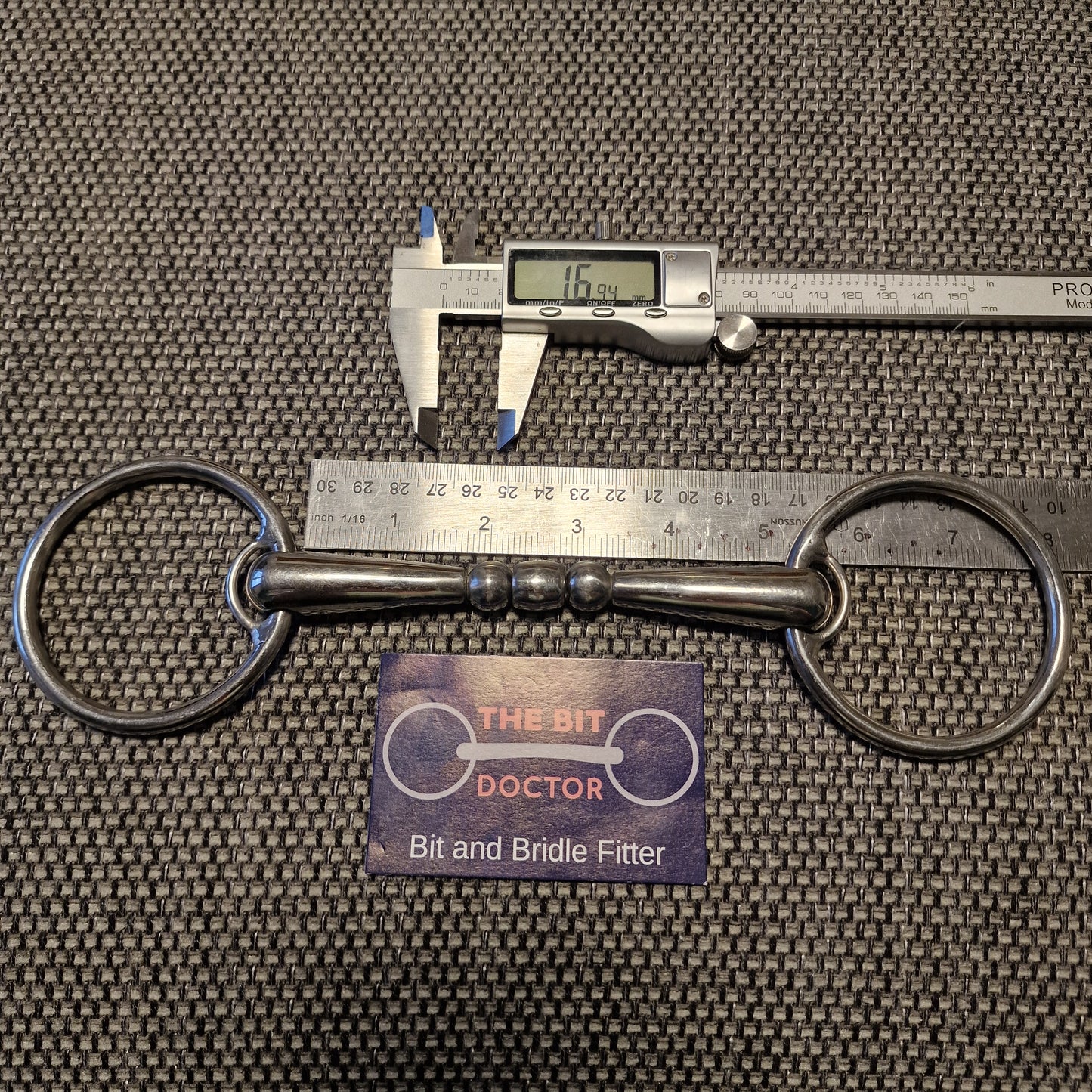 5" KY informed designs rotary doubler lozenge loose ring snaffle bit B108