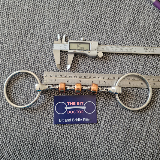 5.5" Abbey Loose Ring Copper Roller Waterford snaffle bit B546