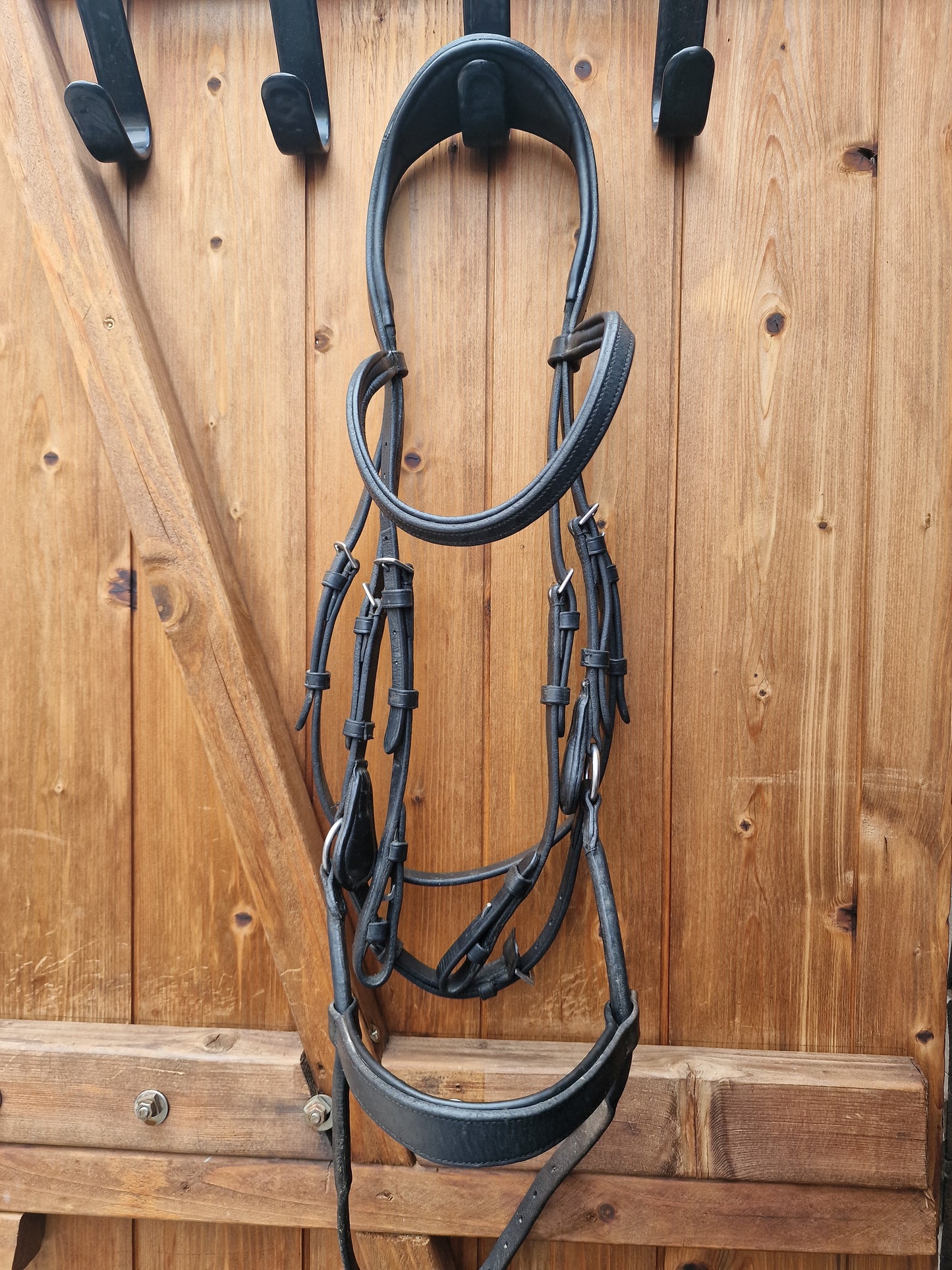 Full Black Collegiate Training Bridle A57