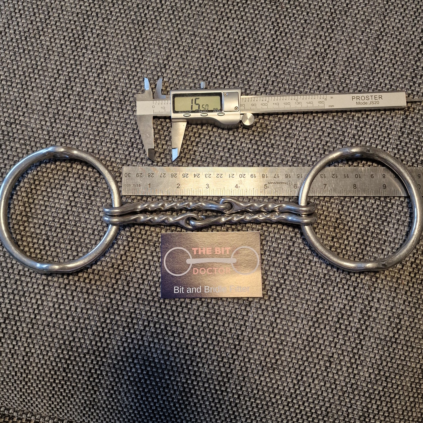 5.75" Abbey custom twisted barrie w-mouth balding gag bit B874