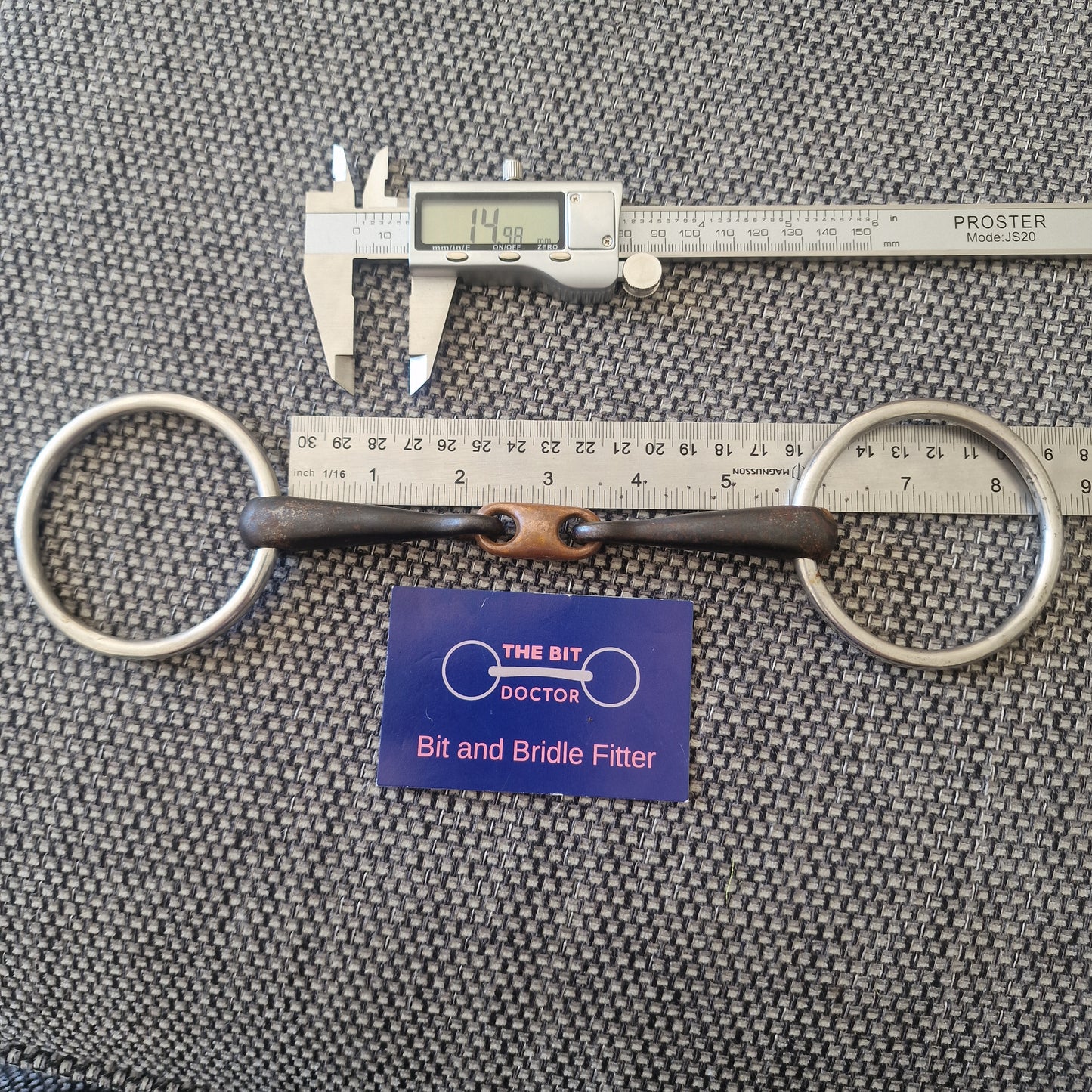 5.5" Loose Ring sweet iron copper lozenge snaffle bit B871
