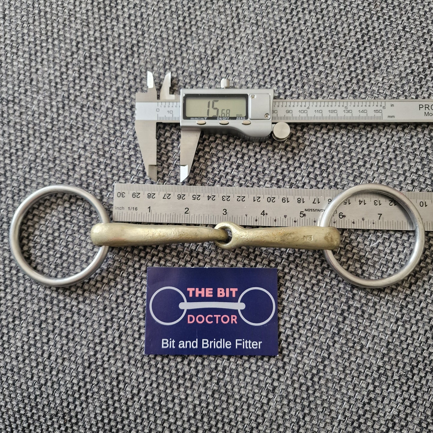 5.25" neue schule deni anky jointed loose ring bradoon snaffle bit B619