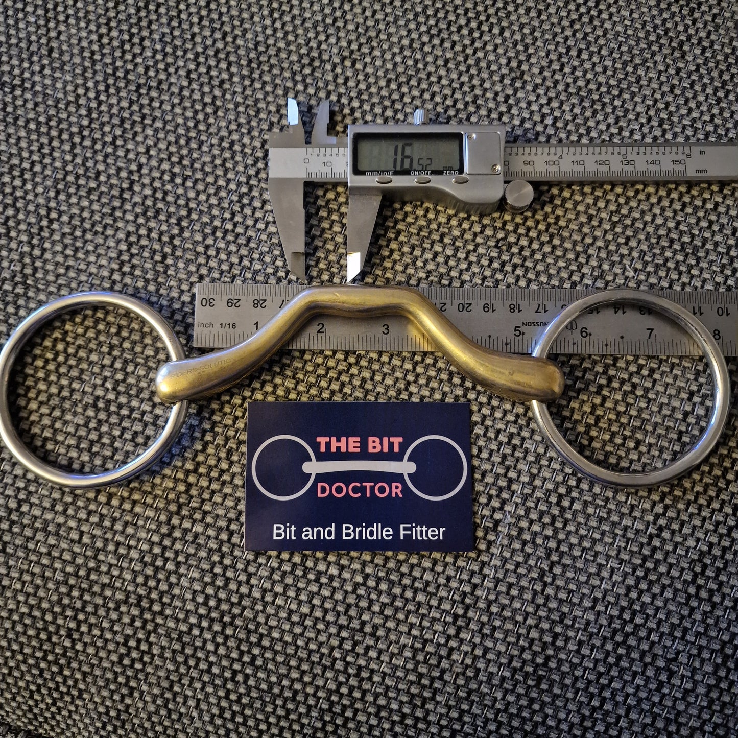 5" copper correctional port loose ring snaffle bit B609