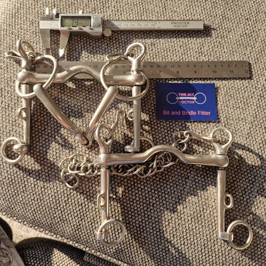 5.5" Double bridle set weymouth bit B939