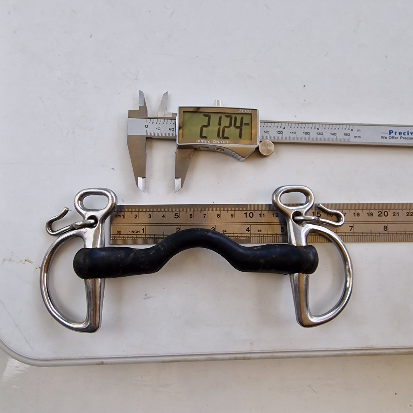 5" kimblewick hard rubber ported bit B792