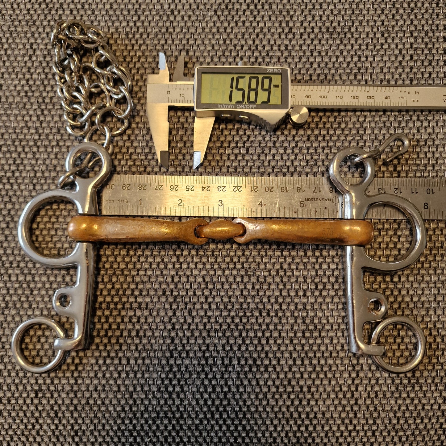 5.75" expert bits comfy mouth anatomical loznege pelham Bit B1599