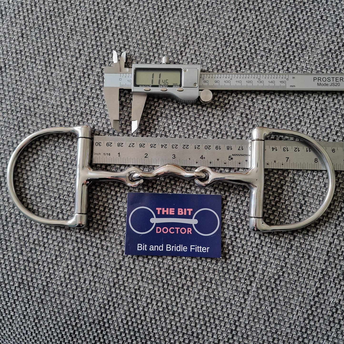 5.5" TBD new custom made half moon link d-ring snaffle Bit B1305