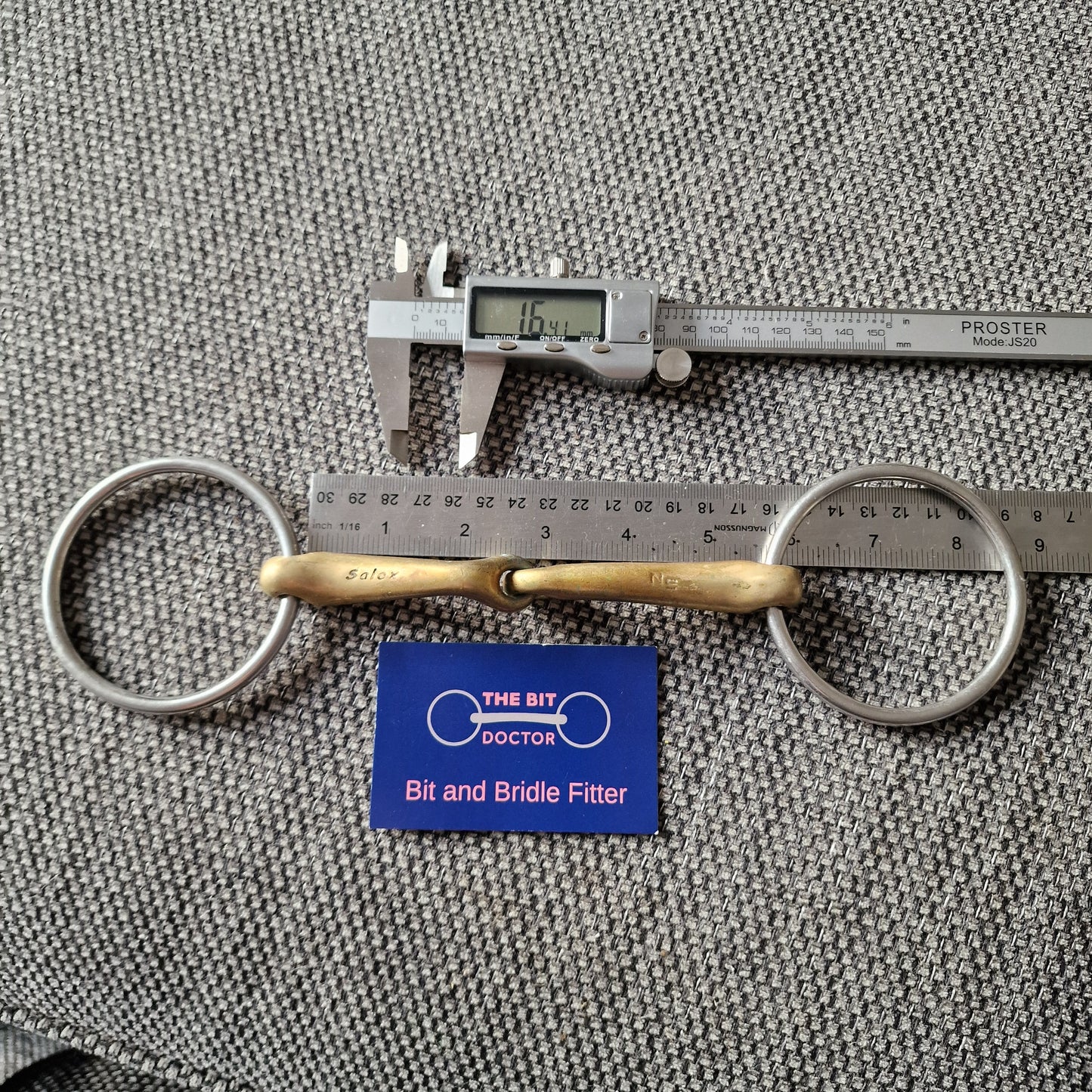 5.5" 16mm neue schule demi anky jointed loose ring snaffle Bit B1413