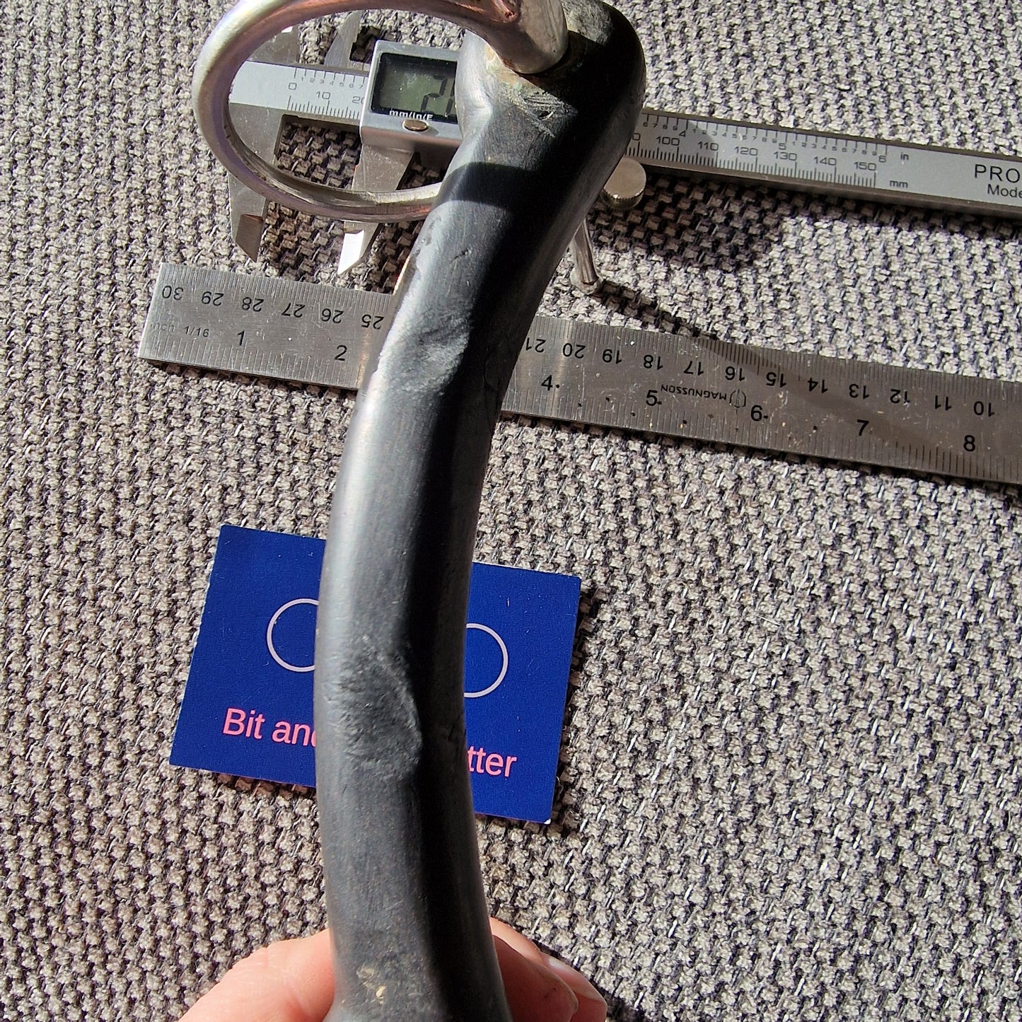 5.5" Abbey custom vulcanite full cheek snaffle Bit B1404