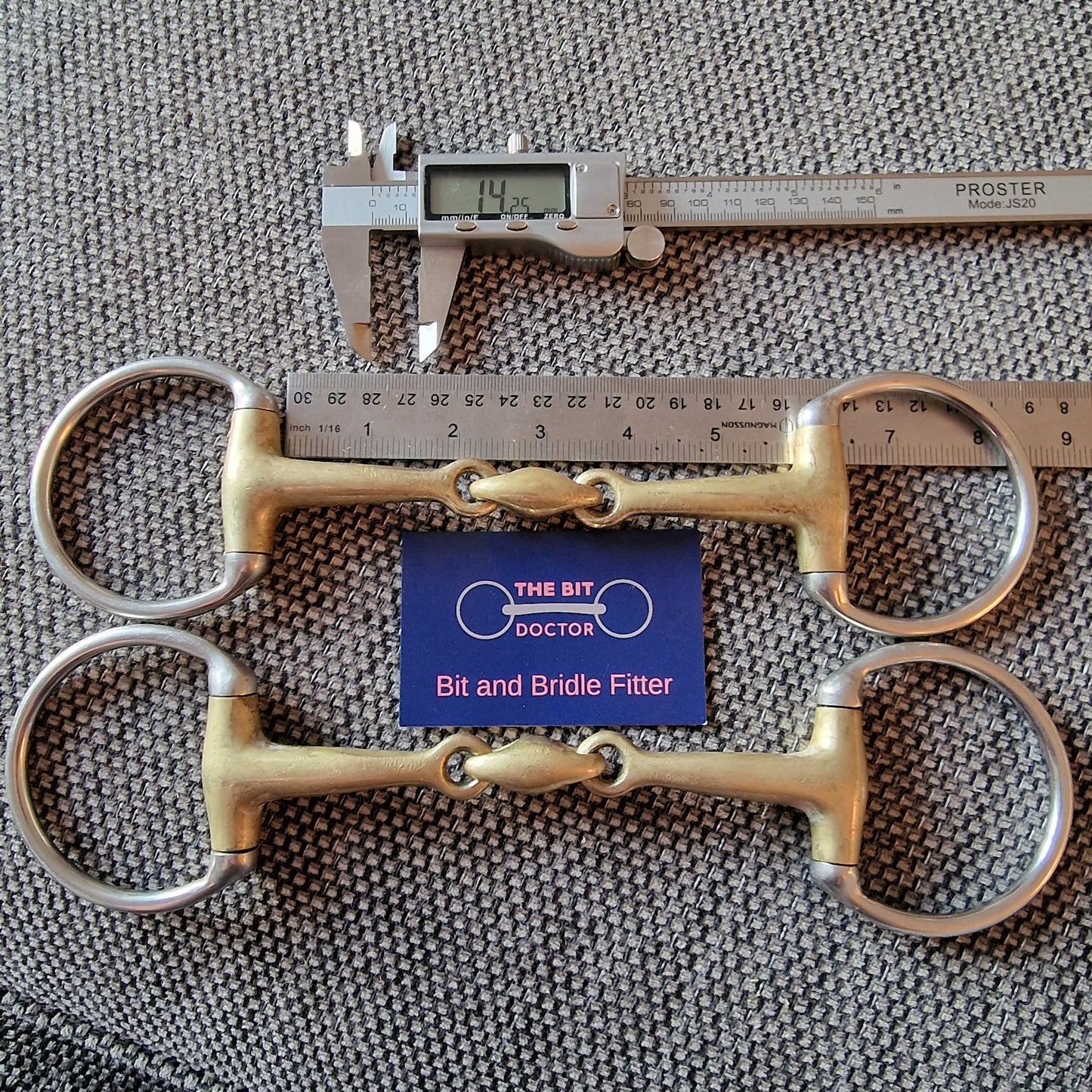 5.75" eggbutt copper lozenge snaffle bit B1199