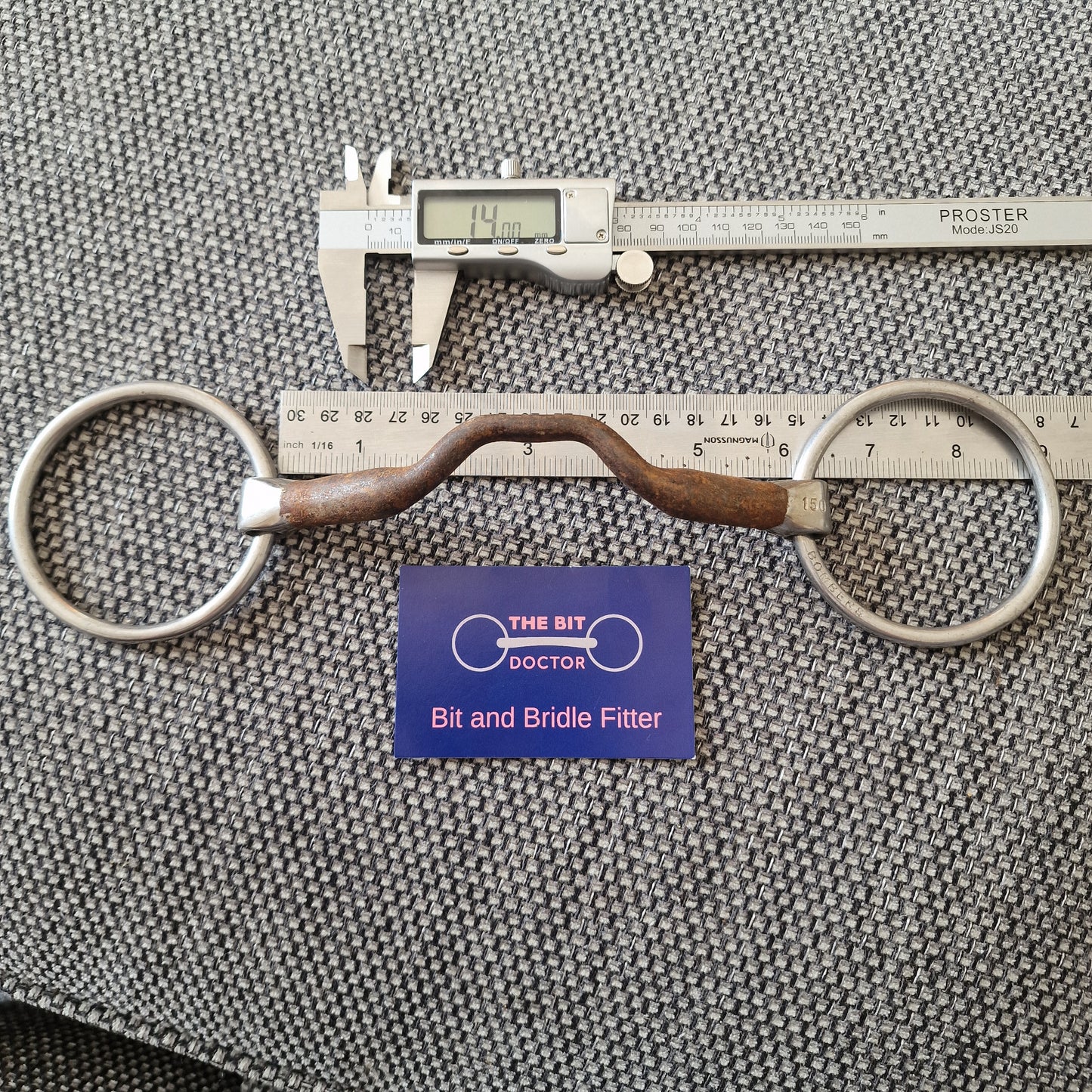 6" 150mm Bombers Happy Tongue Loose Ring snaffle bit B715
