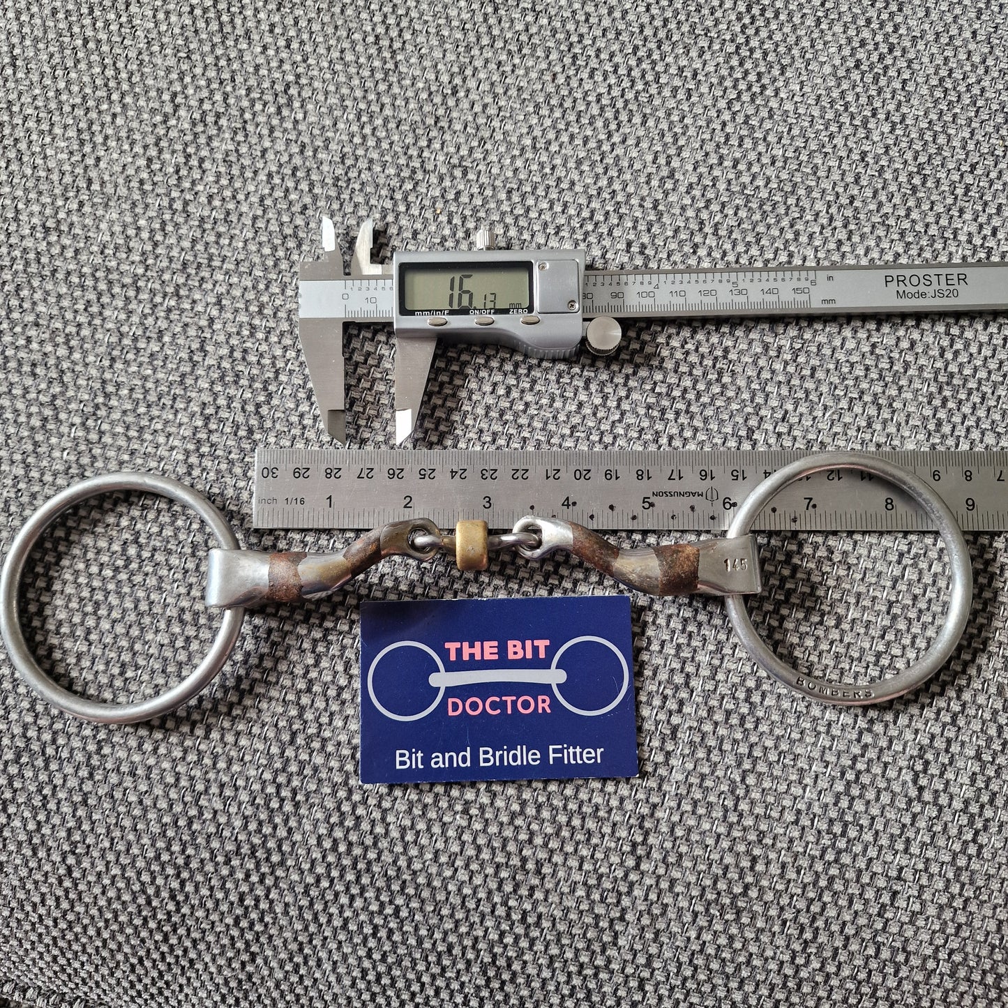 5.75" 145mm bomber mchardy Loose Ring snaffle bit B534