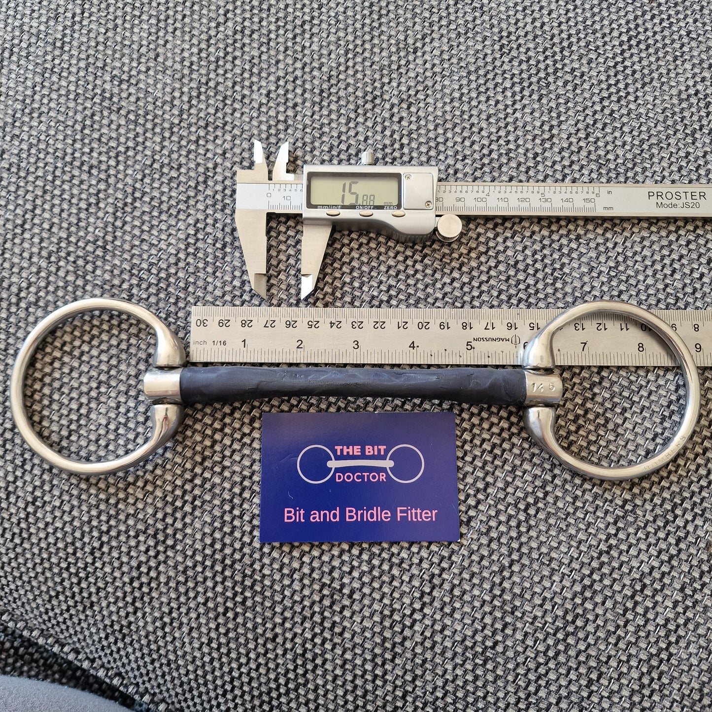 5.75" 145mm bombers moulded mullen eggbutt snaffle bit (been filed smooth) B339