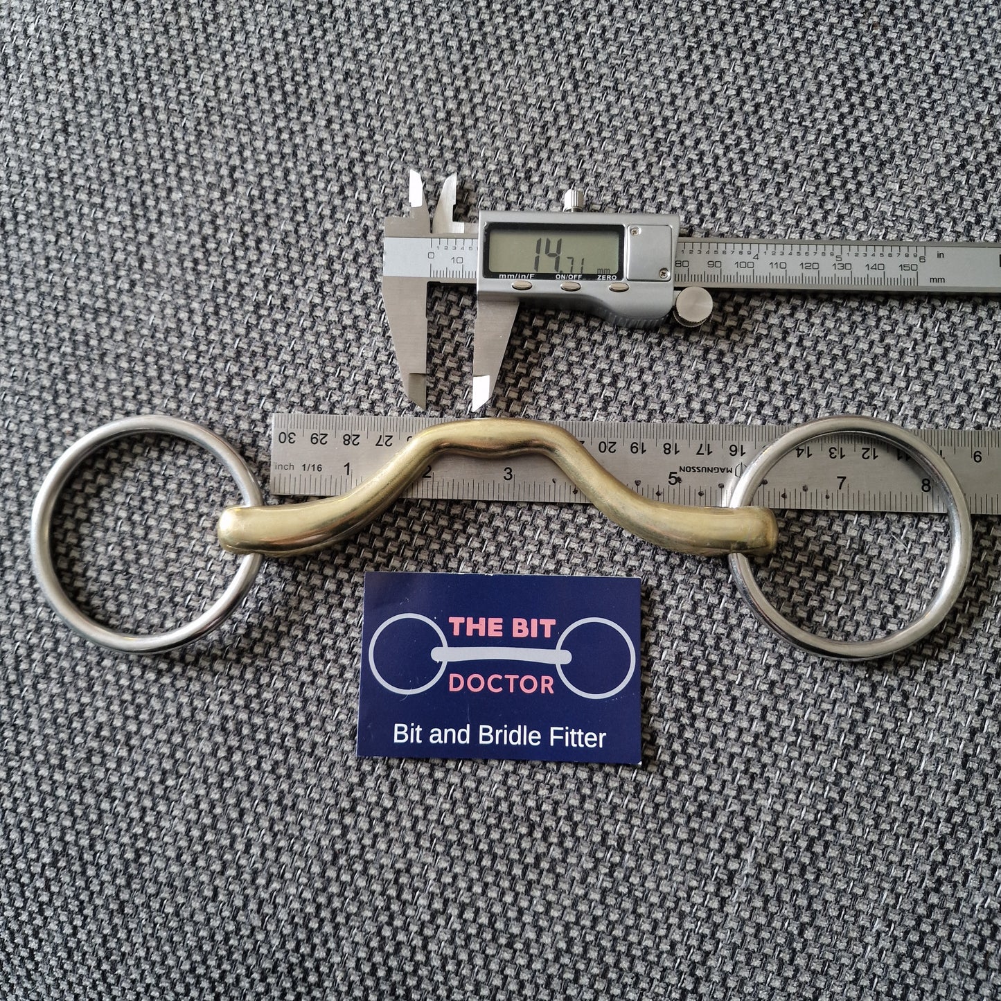5.5" copper Loose ring ported snaffle bit B163