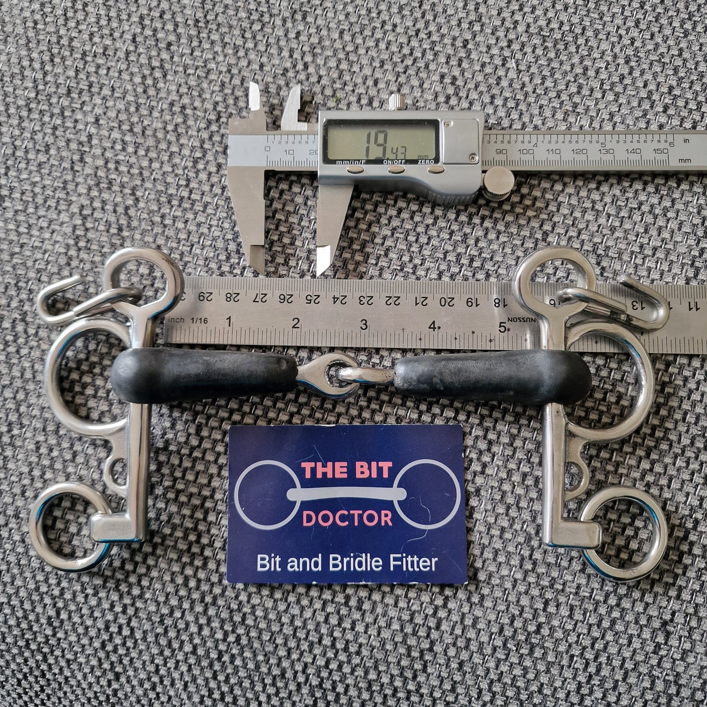 5.25" new TBD custom made rubber jointed baby pelham bit B156