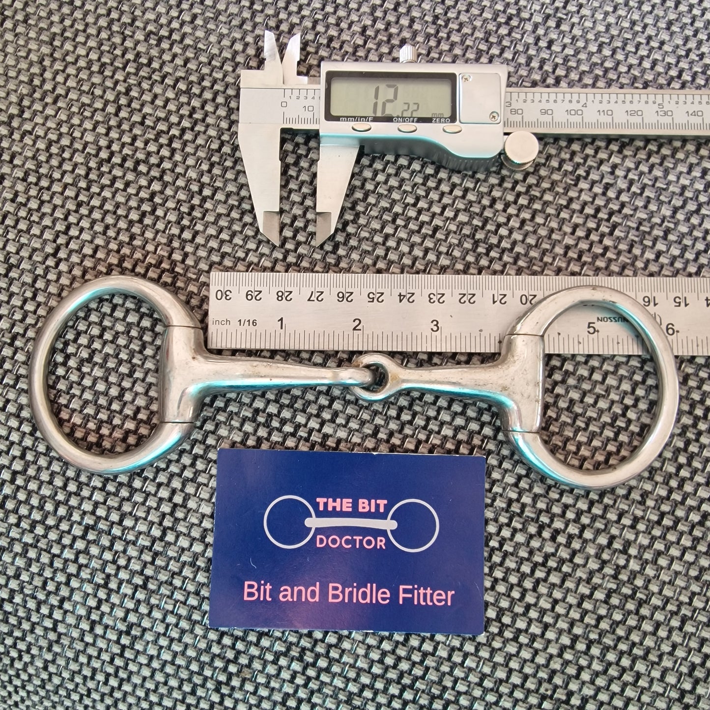 3.75" eggbutt jointed bradoon snaffle Bit B1477