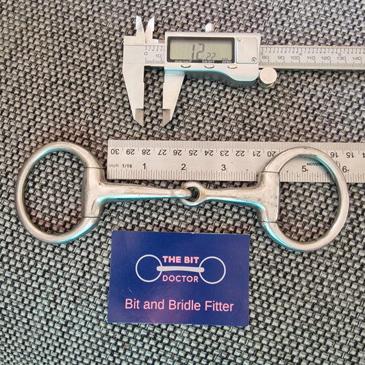 3.75" eggbutt jointed bradoon snaffle Bit B1477