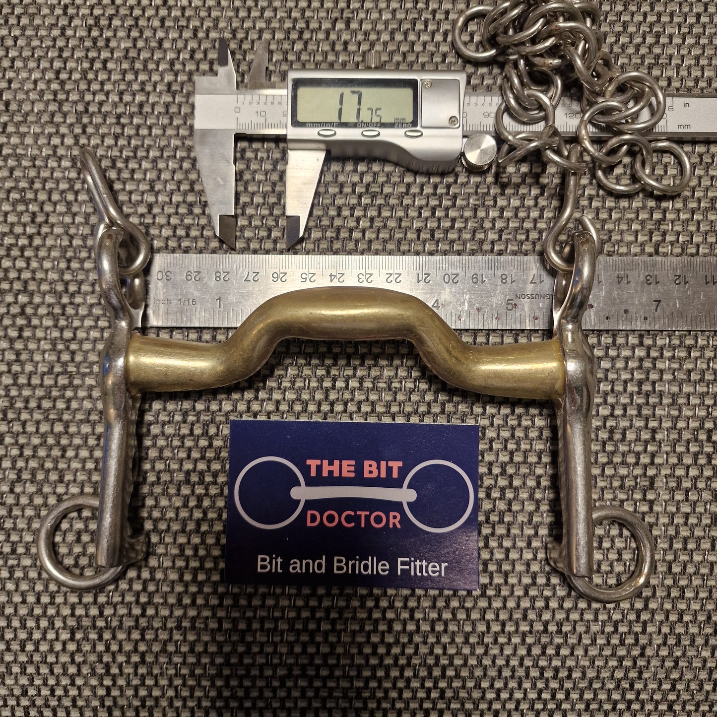 5.25" neue schule warmblood short shank weymouth double bit B1113