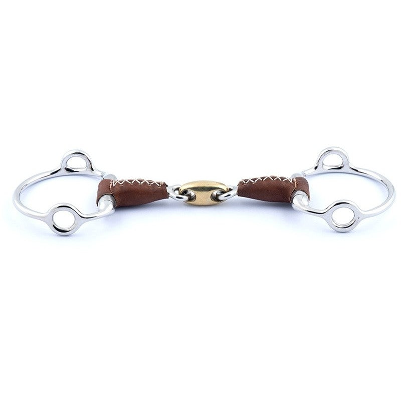 Jump'In leather copper lozenge cheltenham gag bit