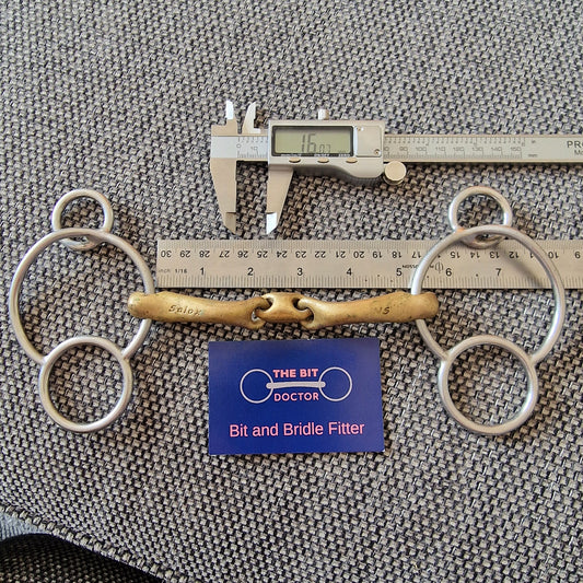 5" neue schule verbindend lozenge universal 2.5 ring gag bit B641
