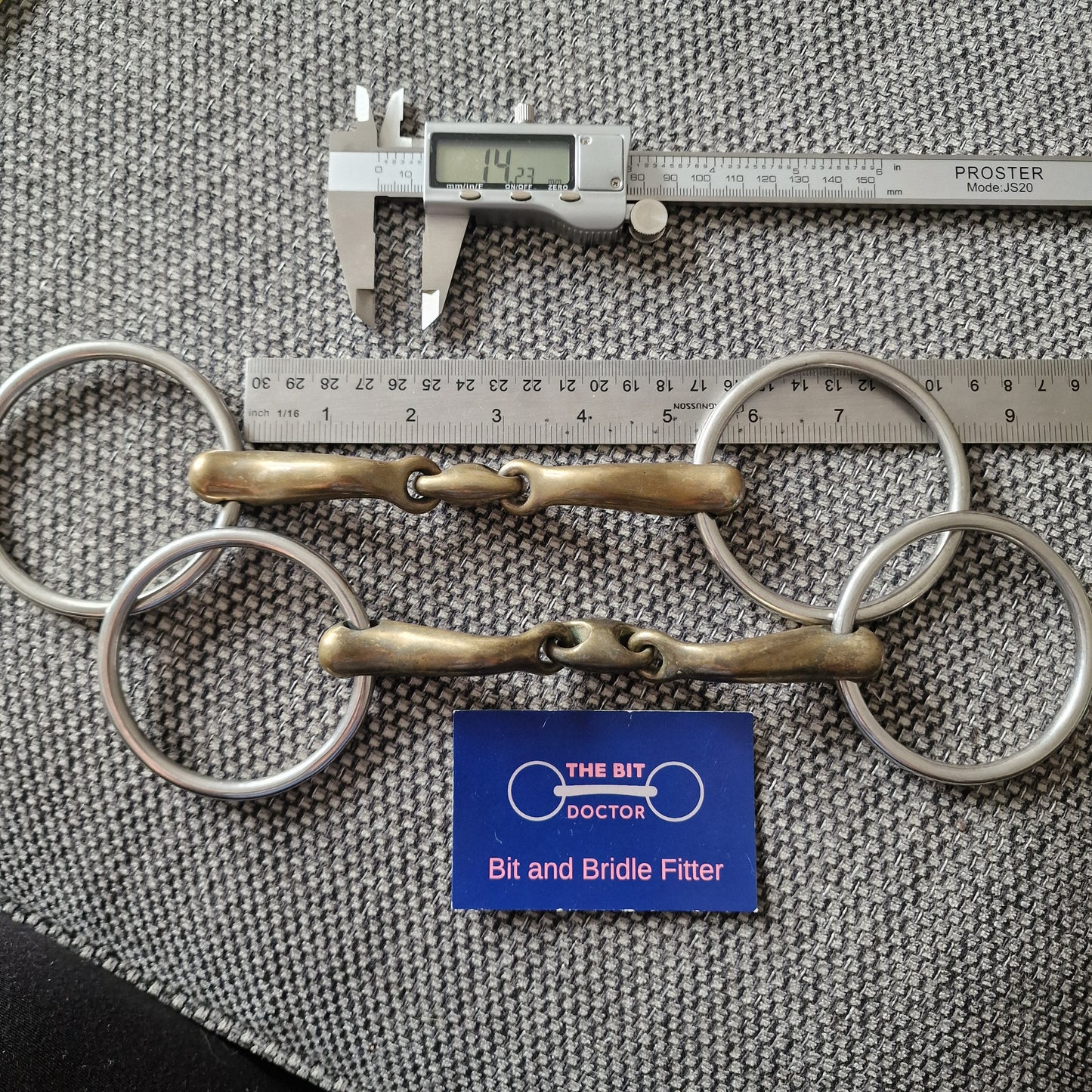 5.25" expert bits comfy mouth copper lozenge loose ring snaffle bit B925