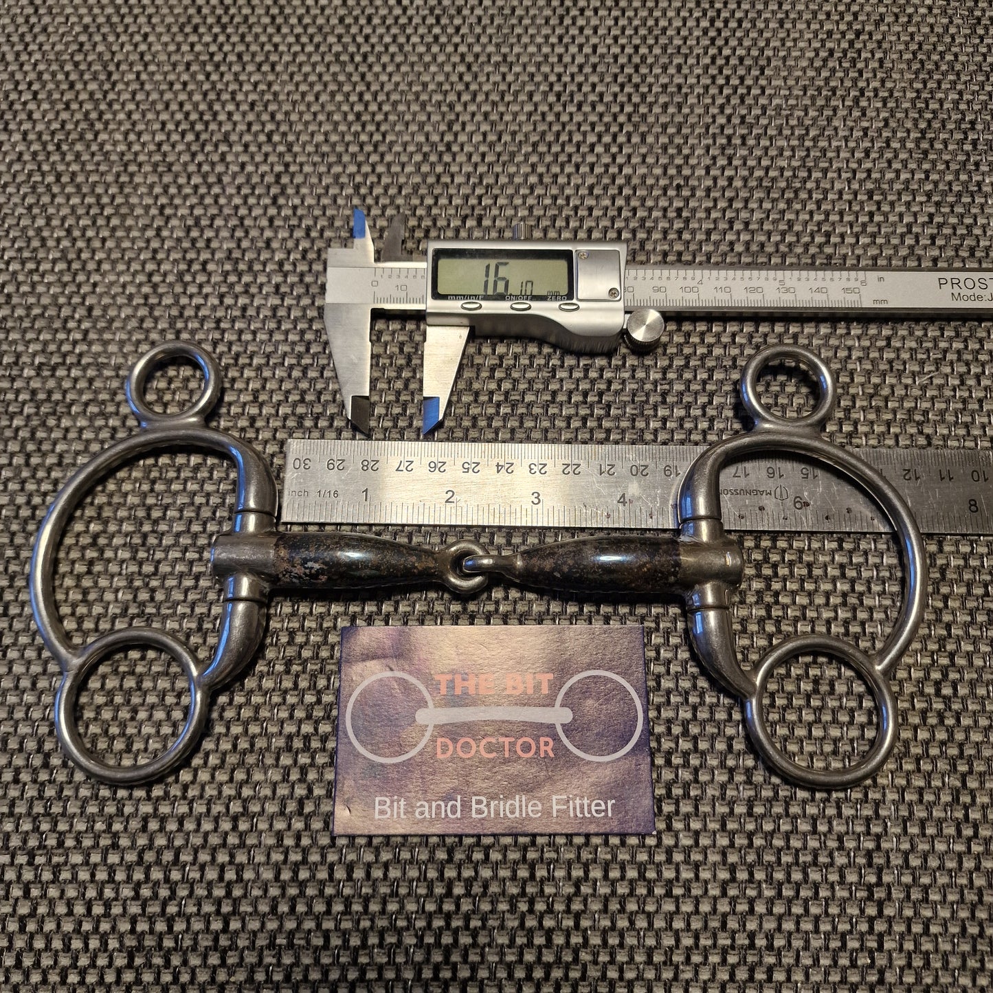 4.5" trust eggbutt 2.5 ring jointed gag bit B1057