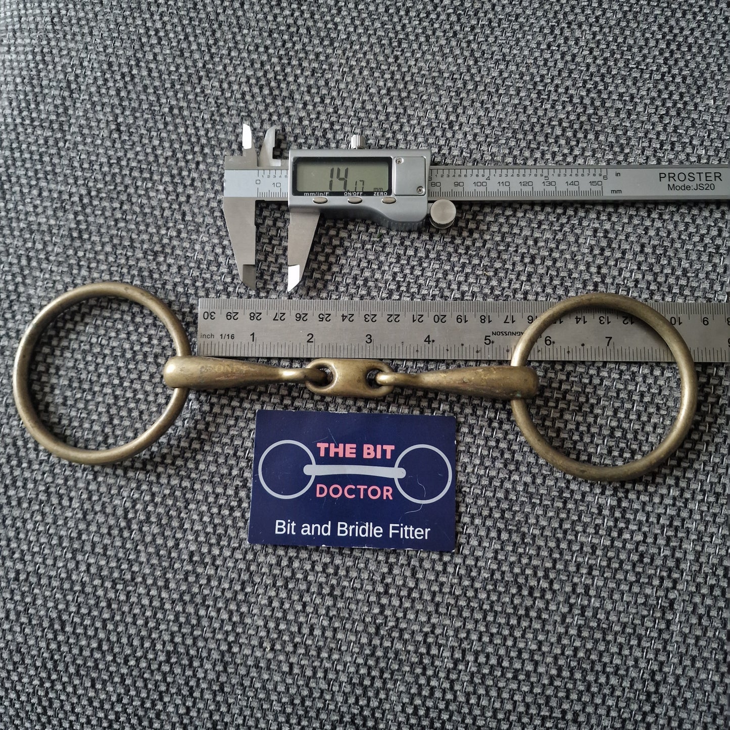 5.25" loose ring copper lozenge snaffle Bit B1574