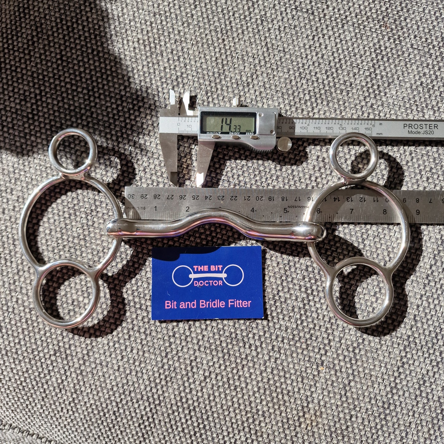 5.25" custom made magic cambridge port universal gag bit B447
