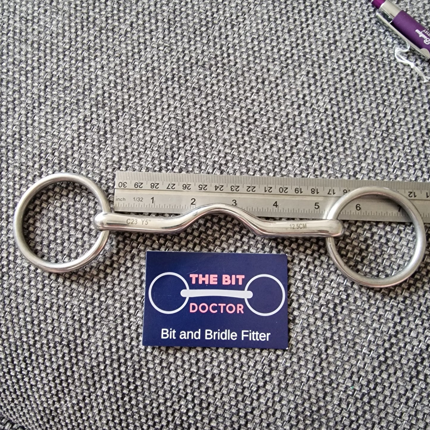 5" magic ported Cambridge loose ring snaffle bit B343