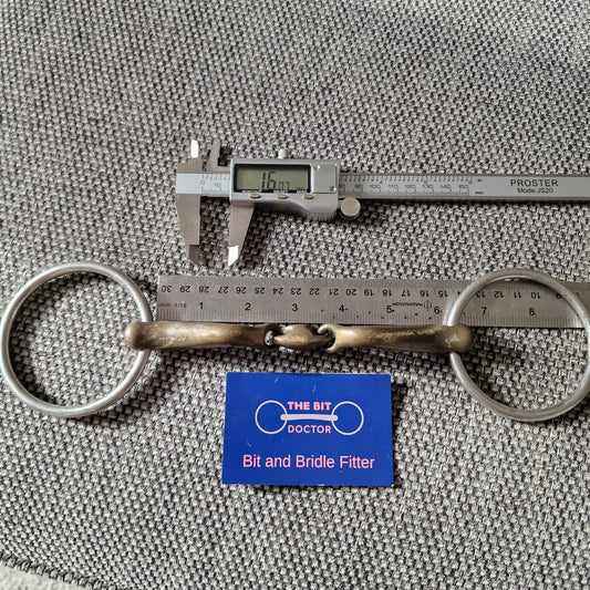 6" expert bits comfy mouth copper lozenge loose ring snaffle Bit B1506