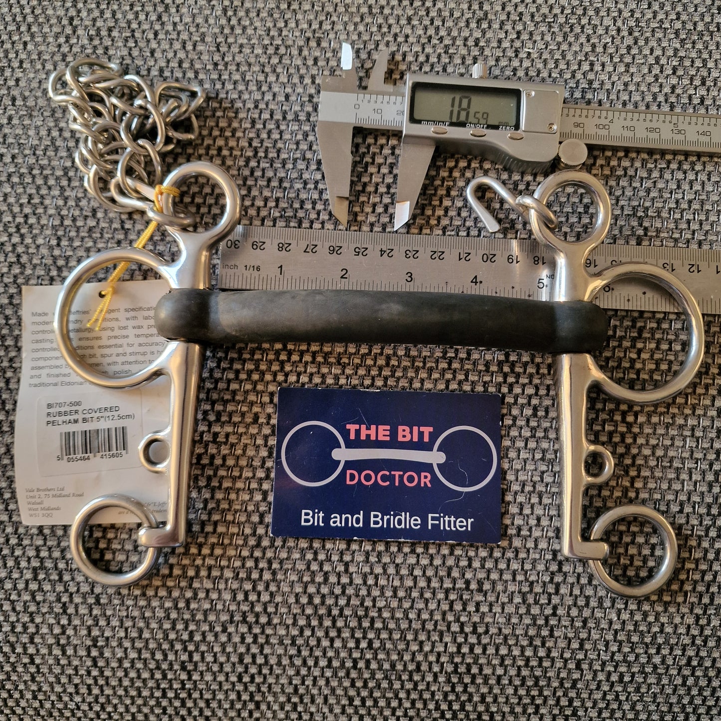 5" new Eldonian mullen rubber pelham bit B703