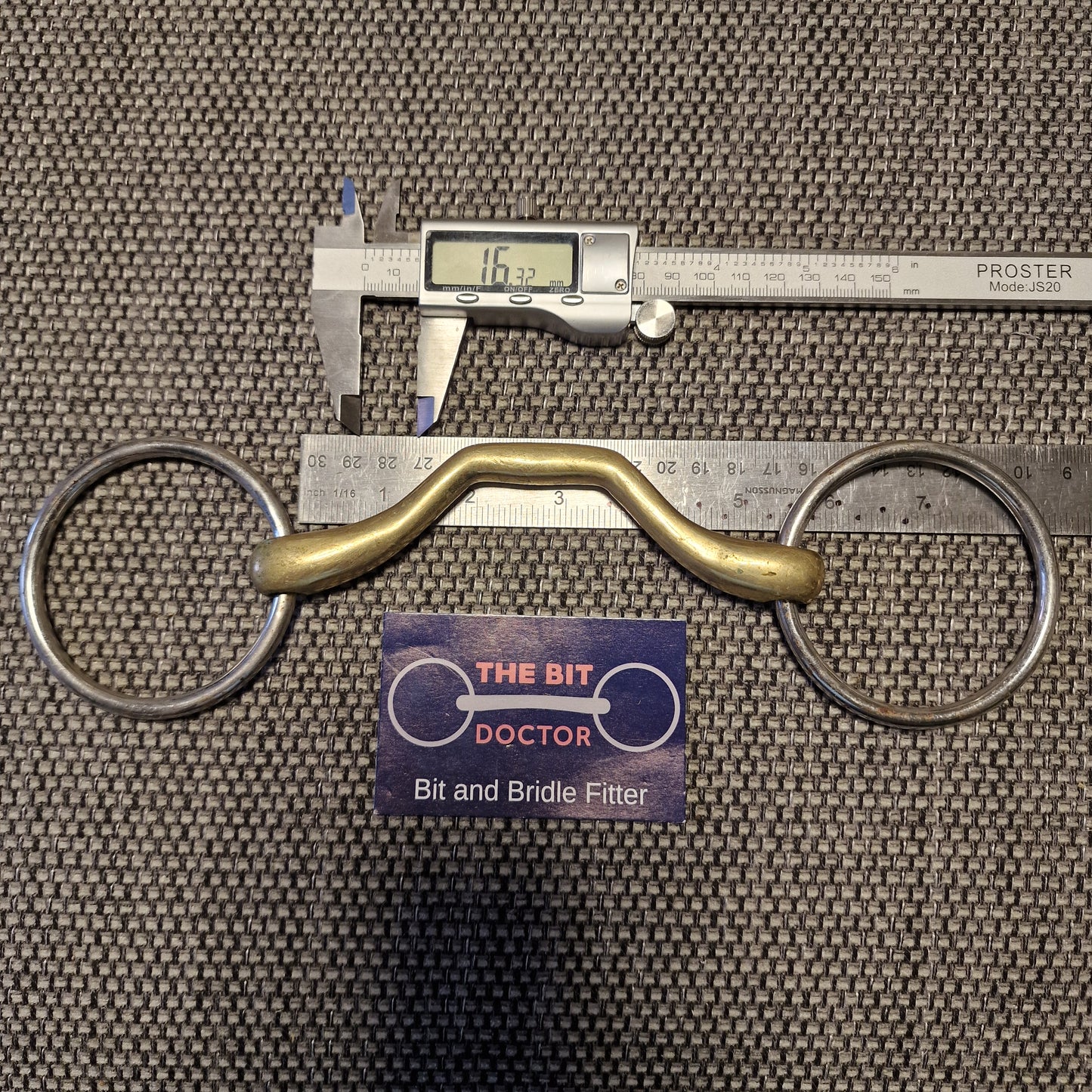 5.25" copper port loose ring snaffle bit B601
