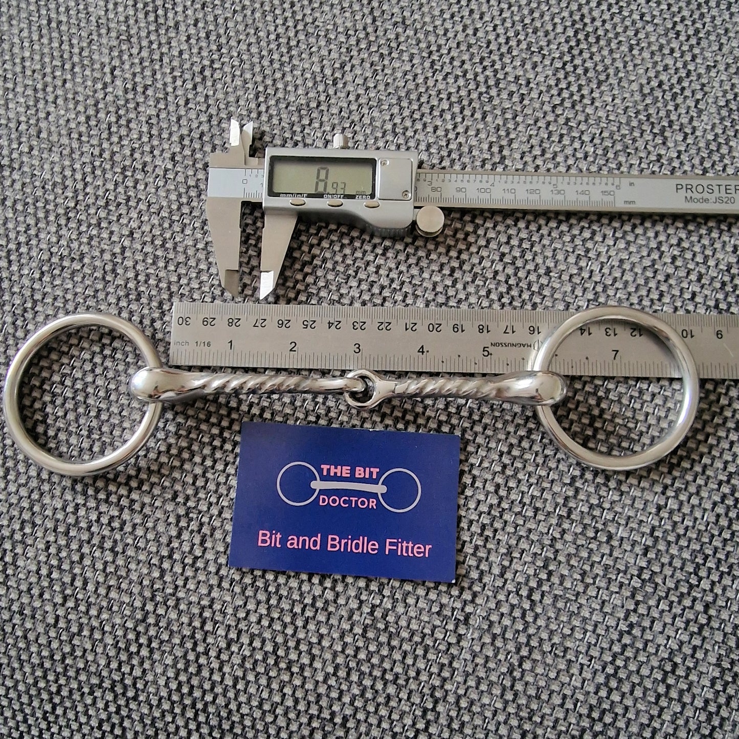 5.5" fylde twisted jointed bradoon loose ring snaffle Bit B1402