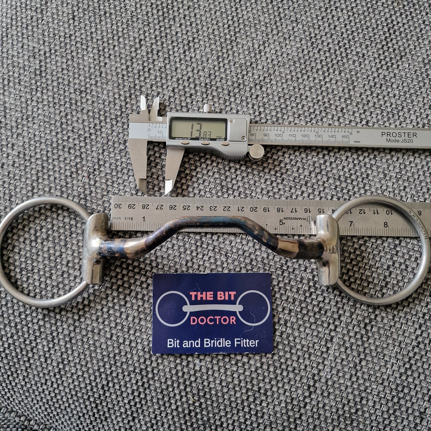 5.75" 145mm bombers happy tongue sleeved loose ring snaffle bit B1203