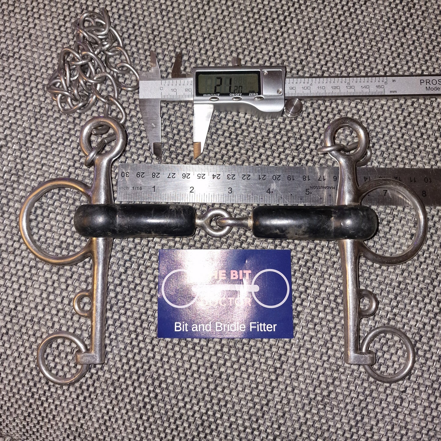 5.5" rubber jointed pelham bit B651