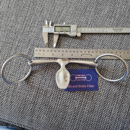 6" WTP winning tongue plate extended plate loose ring snaffle Bit B1298