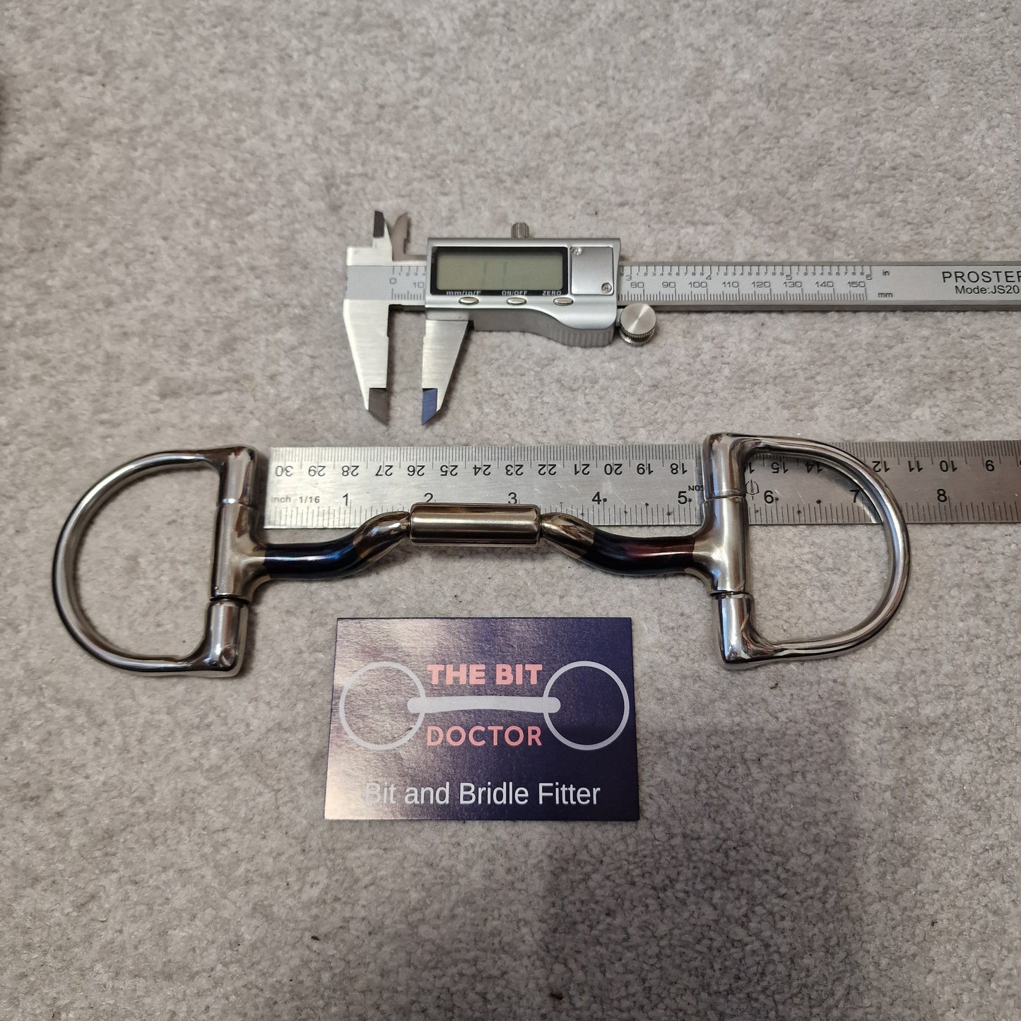 5" custom myler MB36 tilted barrel d-ring snaffle Bit B1379