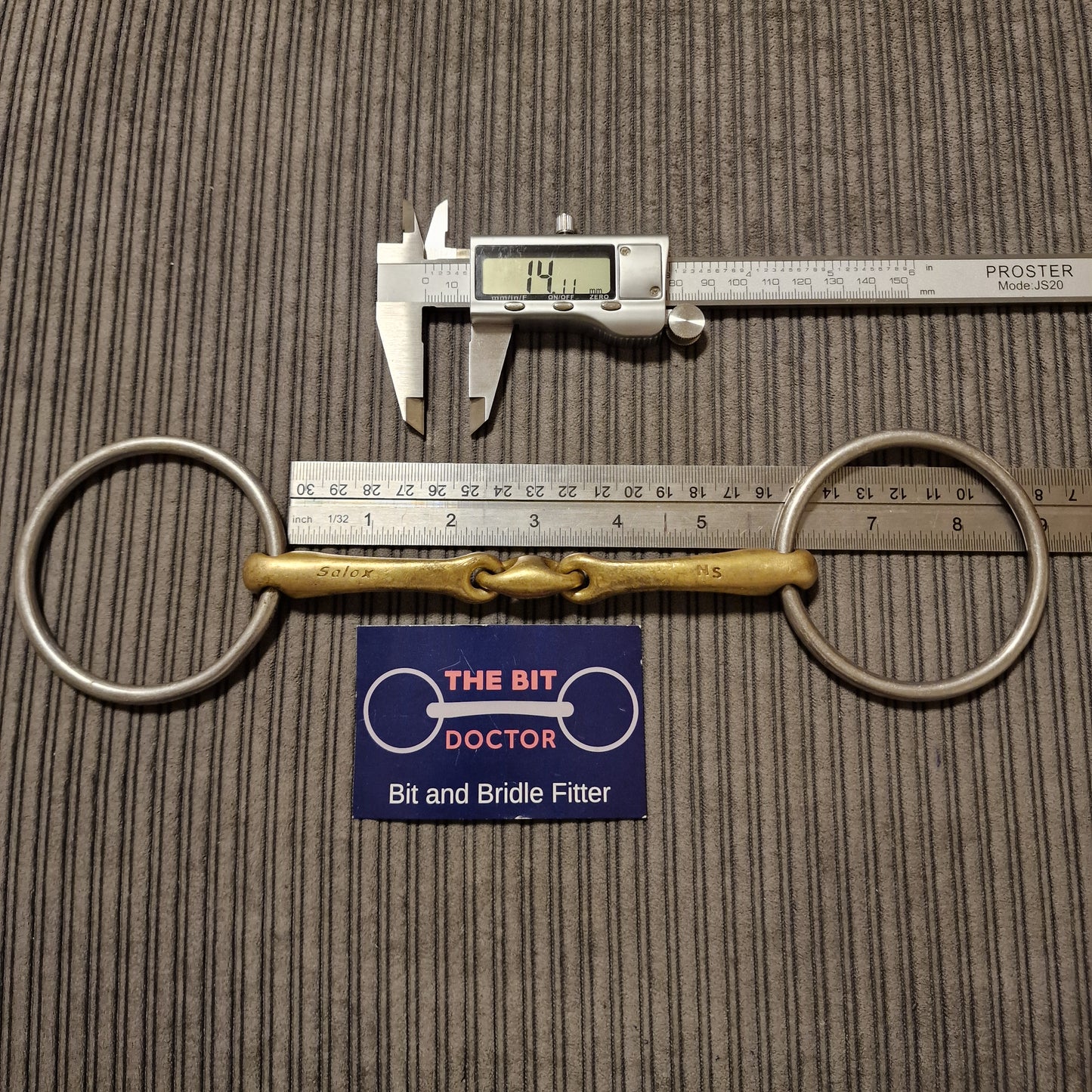5.75" 14mm Neue Schule Loose ring transangle lozenge snaffle bit B1104