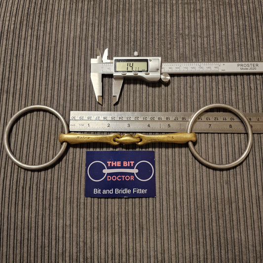 5.75" 14mm Neue Schule Loose ring tranz angle lozenge snaffle bit B1104