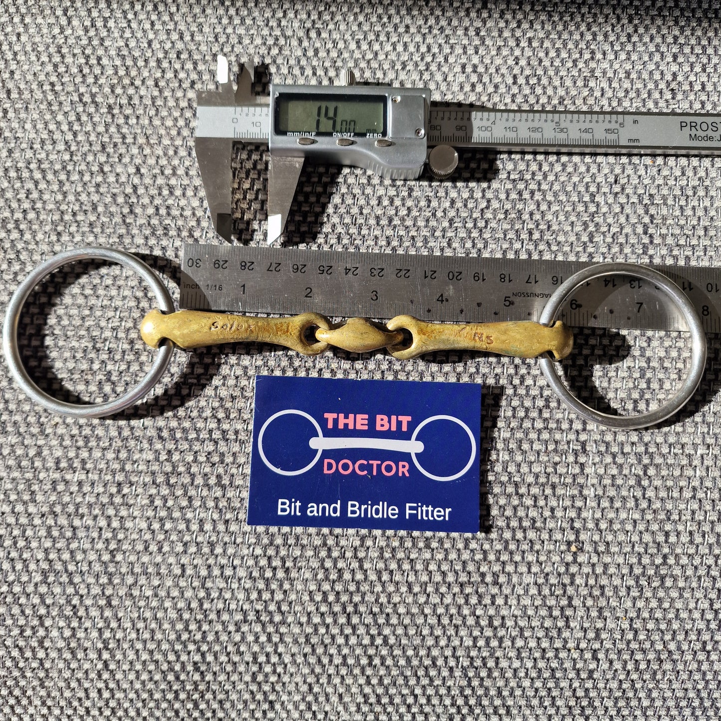 5.25" Neue Schule Tranz Angle Loose Ring Lozenge bradoon Snaffle bit B40