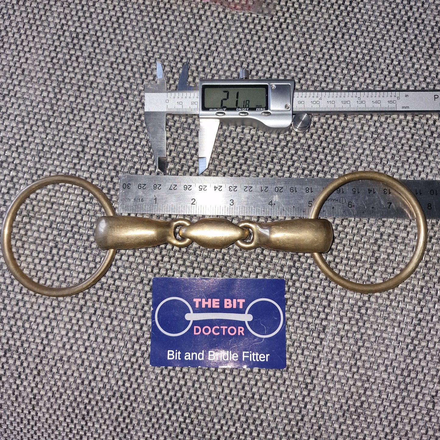 4.75" loose ring copper lozenge snaffle bit B894