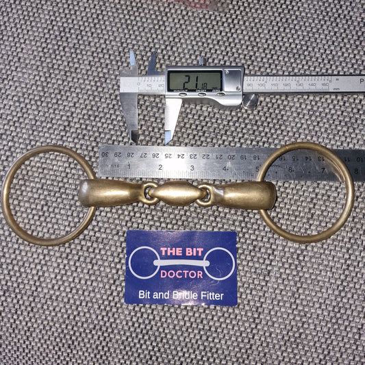 4.75" loose ring copper lozenge snaffle bit B894