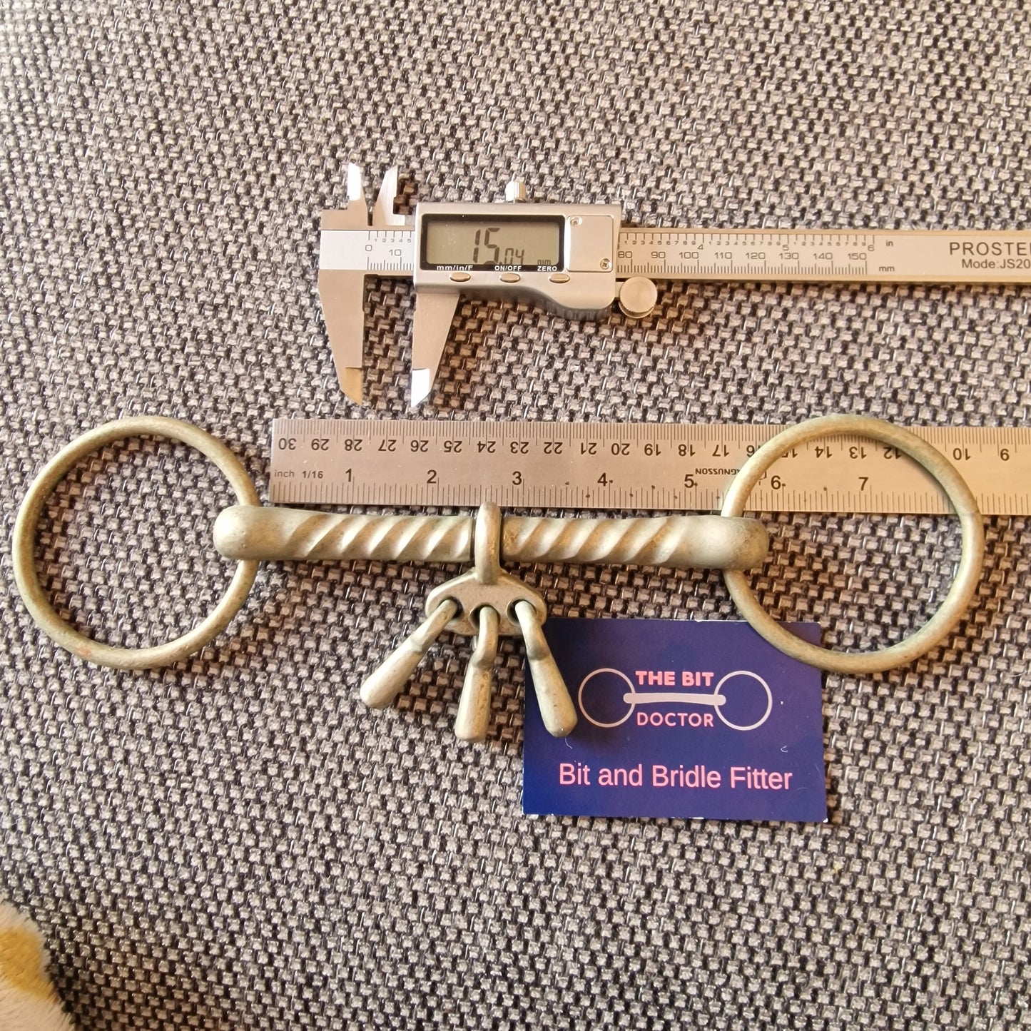 5.25" nickel vintage breaking loose ring snaffle Bit B1492