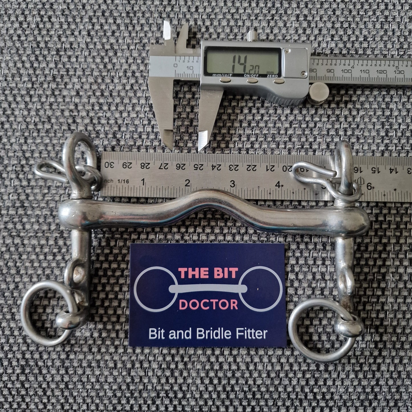 5" eldonian short shank baby weymouth double bit B208