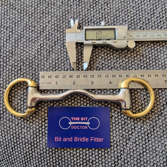 4.25" custom made brass eggbutt magic cambridge port snaffle bit B53
