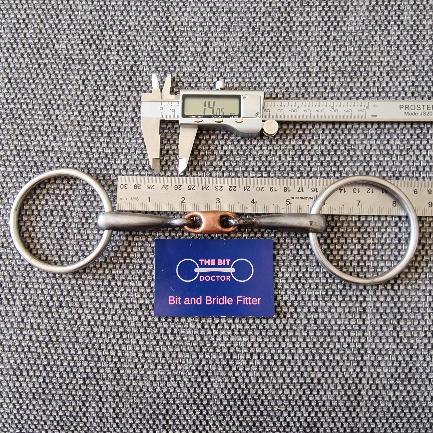 5.5" Loose Ring sweet iron copper lozenge snaffle bit B871