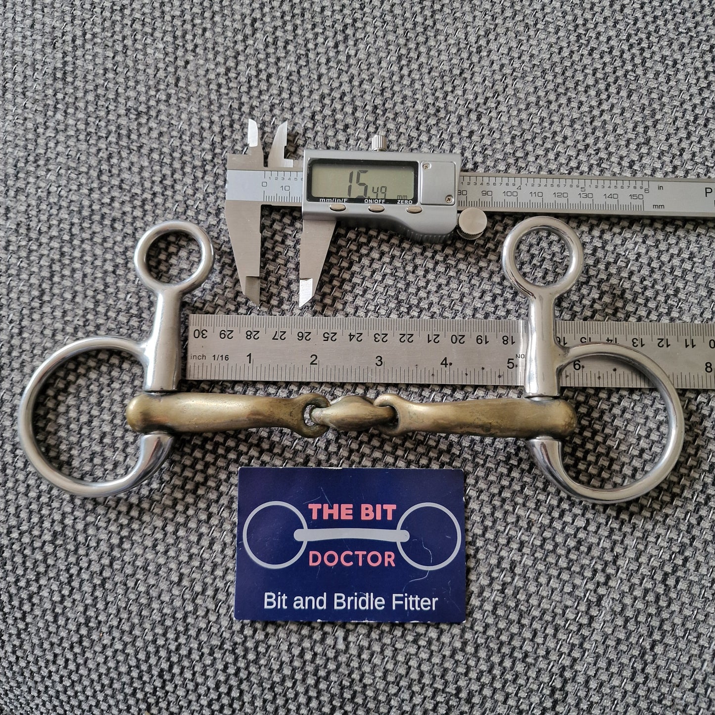 5" expert bits comfy mouth lozenge hanging cheek snaffle bit B1217