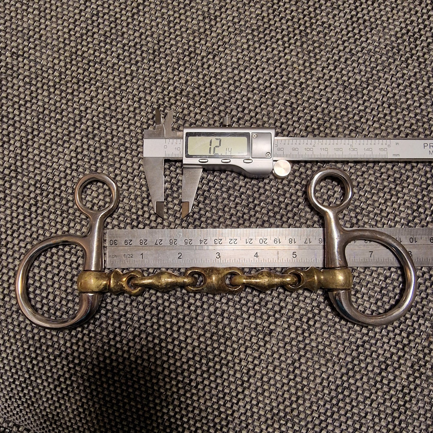 5.5" copper waterford hanging cheek snaffle bit B1230